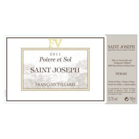 Domaine François Villard Saint-Joseph "Poivre et Sol" rouge 2011 (75 cl)