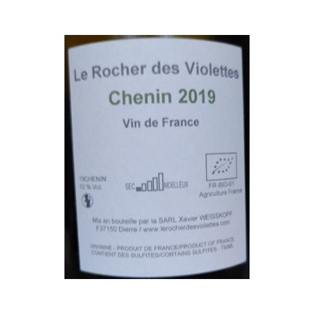 Le Rocher des Violettes VdF "Chenin" blanc sec 2017