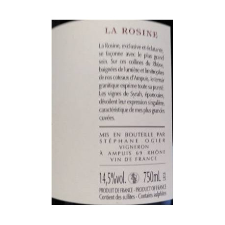 Domaine Stephane Ogier "La Rosine" (syrah) red 2018