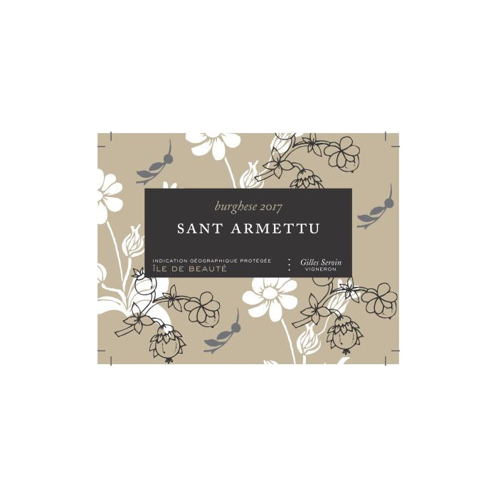 Domaine Sant Armettu Burghese blanc sec 2017 etiquette
