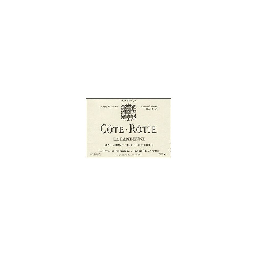 Rostaing Cote Rotie La Landonne 2018 etiquette