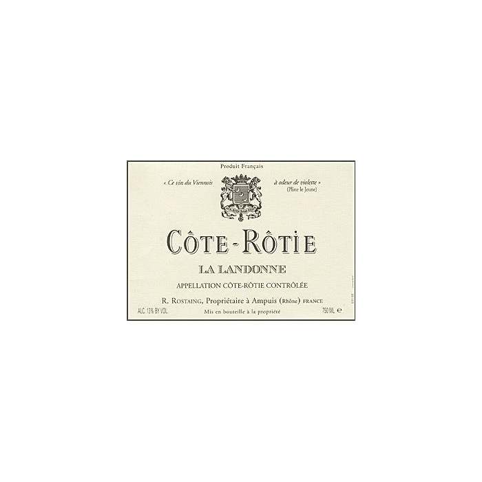 Rostaing Cote Rotie La Landonne 2018 etiquette