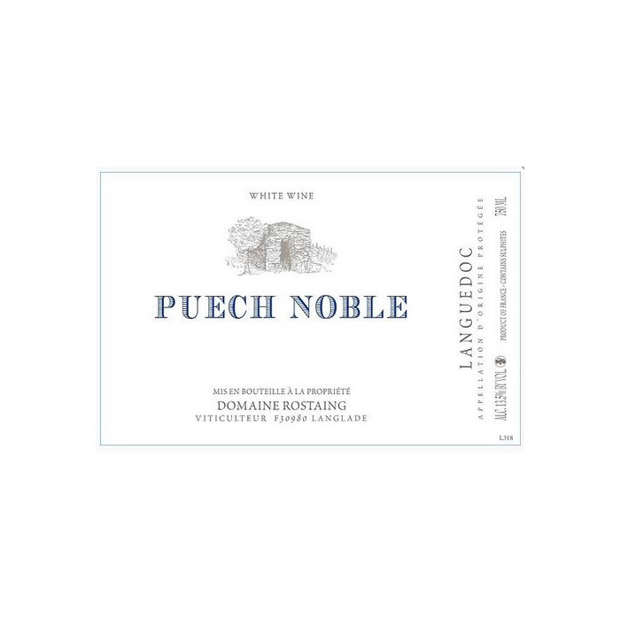 Rostaing Puech Noble blanc 2019 etiquette