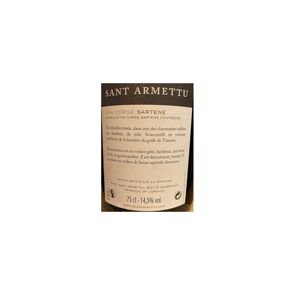 Domaine Sant Armettu Sartene Rosumarinu red 2019