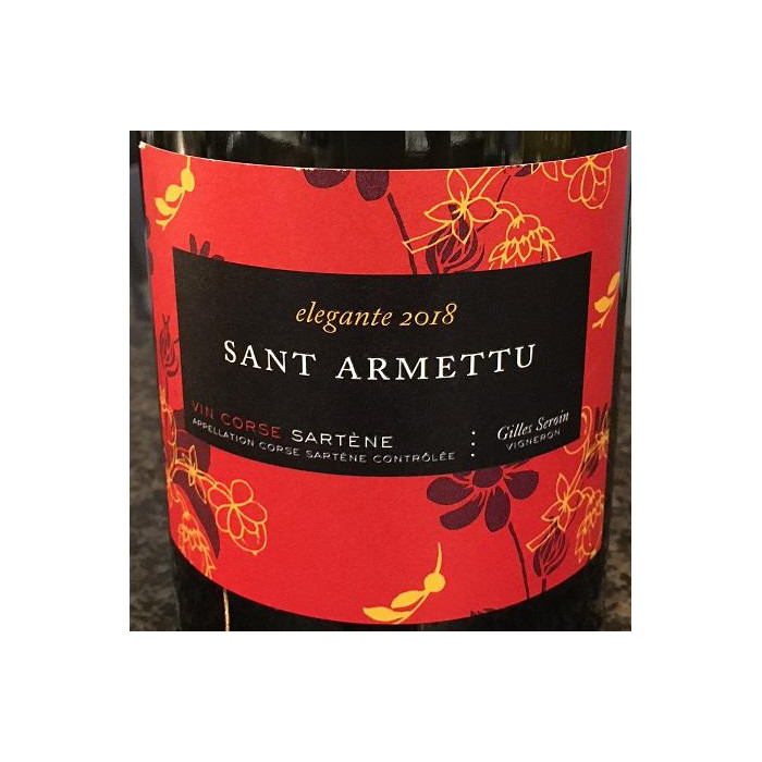 Domaine Sant Armettu Sartene Elegante rouge 2018 etiquette