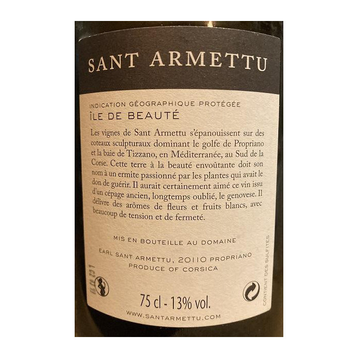 Domaine Sant Armettu Genovese dry white 2018