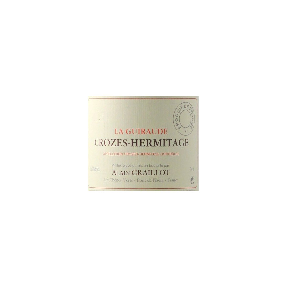 Domaine Alain Graillot Crozes-Hermitage "La Guiraude" rouge 2017 etiquette