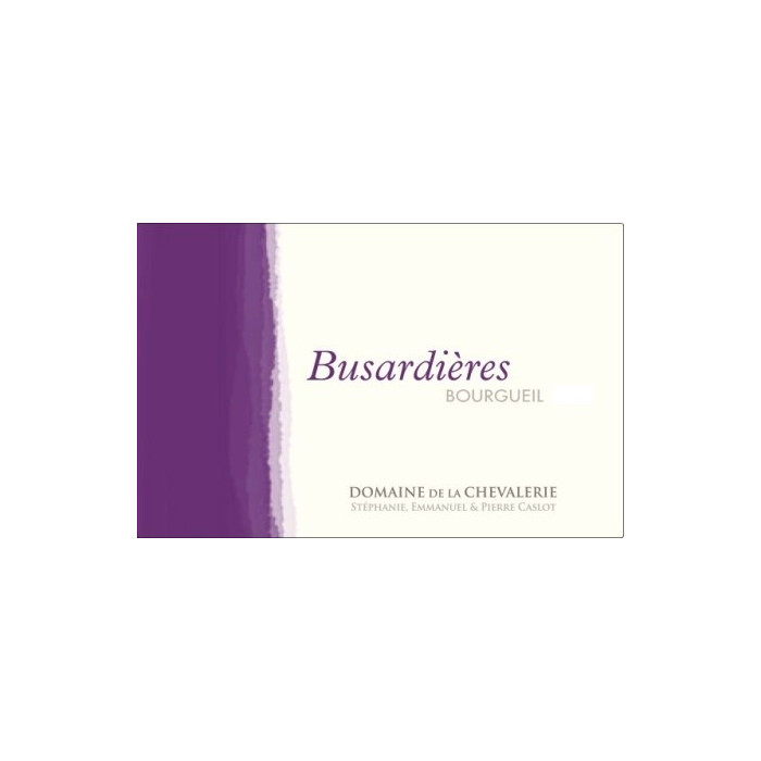 Domaine de La Chevalerie Bourgueil Busardieres rouge 2014 etiquette
