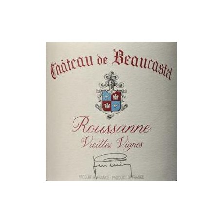 Chateau de Beaucastel Chateauneuf du pape "Roussanne Vieilles Vignes" blanc 2019 etiquette
