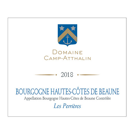 Domaine Camp-Atthalin Hautes Cotes de Beaune "Les Perrieres" blanc sec 2018 etiquette