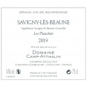 Domaine Camp-Atthalin Savigny-Les-Beaune "Les Planchots" rouge contre etiquette