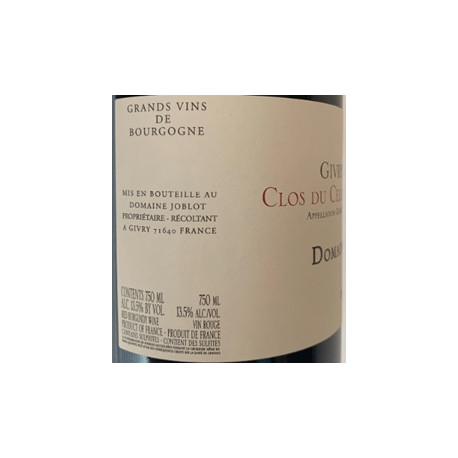 Domaine Joblot Givry 1er Cru Clos du Cellier Aux Moines red 2019