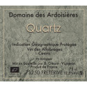 Domaine des Ardoisières "Quartz" blanc sec 2018 etiquette
