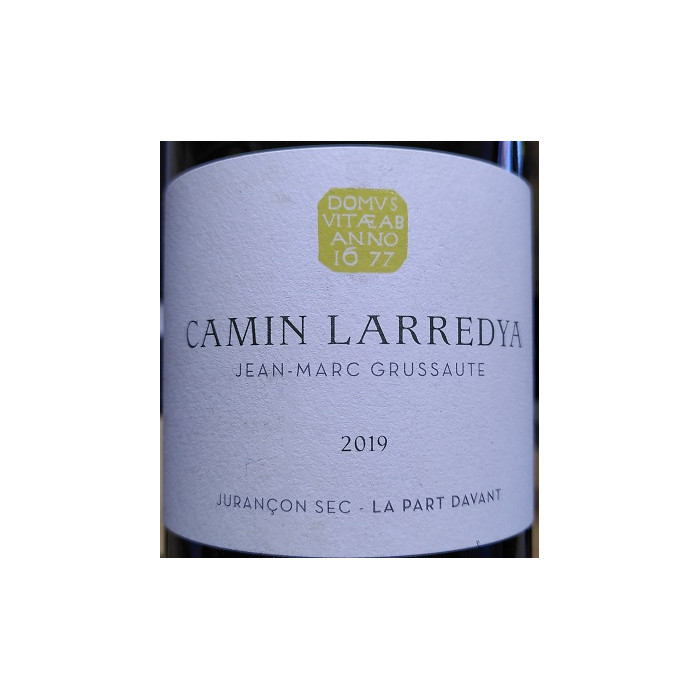 Domaine Camin Larredya Jurançon sec "La Part Davant" 2019 etiquette