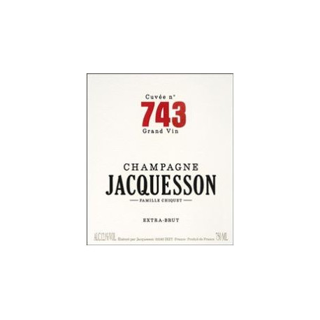 Champagne Jacquesson "Cuvée 743" etiquette