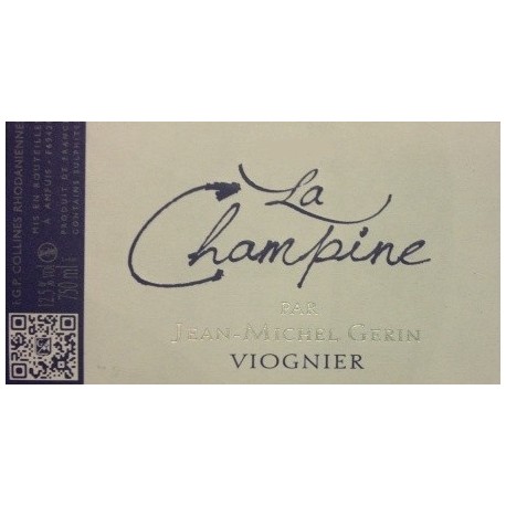 Jean Michel Gerin La Champine Viognier 2019 etiquette Jean Michel Gerin La Champine Viognier 2019 etiquette