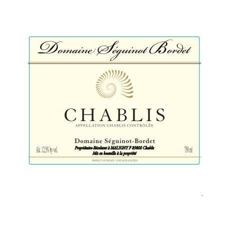 Domaine Séguinot-Bordet Chablis dry white 2019