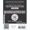 Domaine Séguinot-Bordet Chablis Grand Cru "Les Preuses" blanc sec 2019 contre etiquette