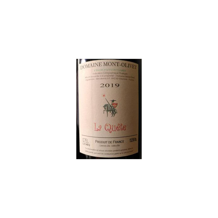 Clos du Mont-Olivet IGP "La Quête" (cinsault) rouge 2019
