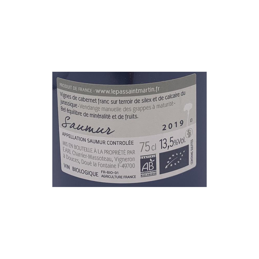 Domaine Le Pas Saint Martin Saumur "La Pierre Frite" red 2019