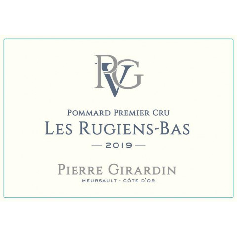 Domaine Pierre Girardin Pommard 1er Cru "Les Rugiens bas" rouge 2019 etiquette