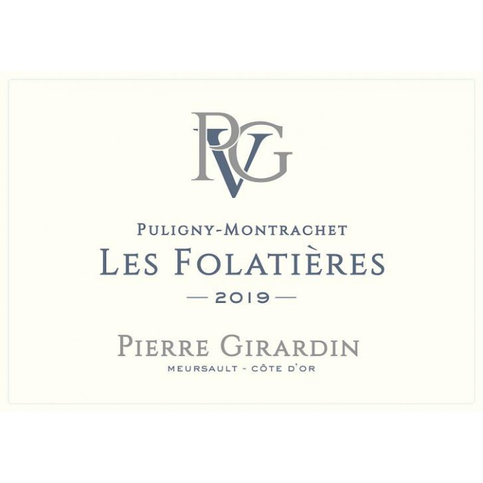 Domaine Pierre Girardin Puligny-Montrachet 1er Cru "Les Folatières" blanc sec 2019 etiquette