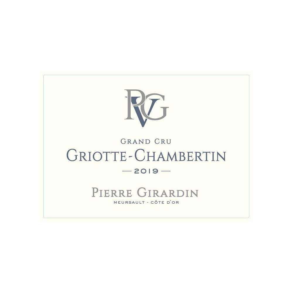 Domaine Pierre Girardin Griotte Chambertin Grand Cru rouge 2019 Domaine Pierre Girardin Griotte Chambertin Grand Cru rouge 2019