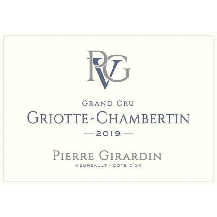 Domaine Pierre Girardin Griotte Chambertin Grand Cru rouge 2019 etiquette