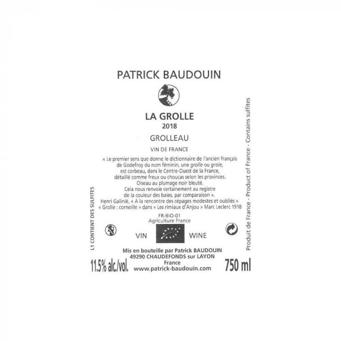 Domaine Patrick Baudouin La Grolle red 2018
