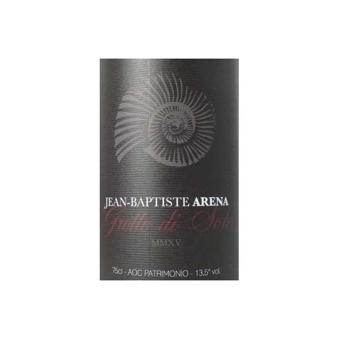 Domaine Jean-Baptiste Arena Patrimonio Grotte di Sole rouge 2018 etiquette