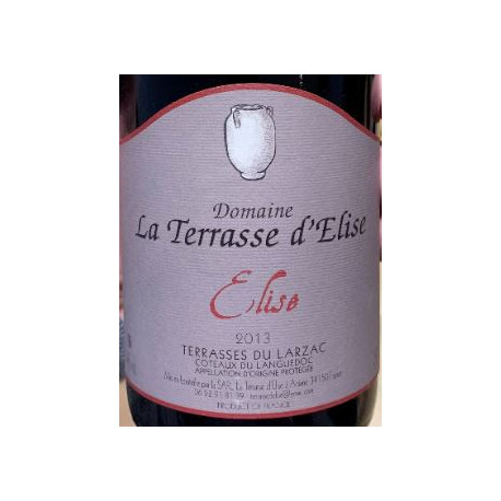 Domaine La Terrasse d’Élise "Élise" 2015 étiquette