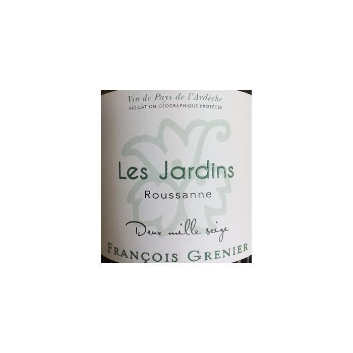 Domaine Francois Grenier Jardins Roussanne blanc 2017 etiquette