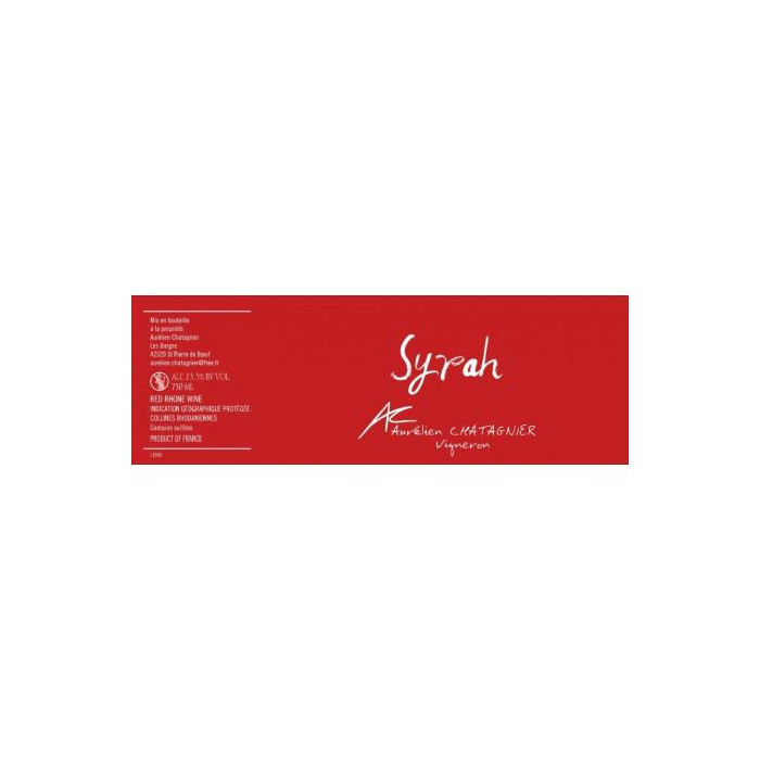 Domaine Aurelien Chatagnier Syrah red 2019