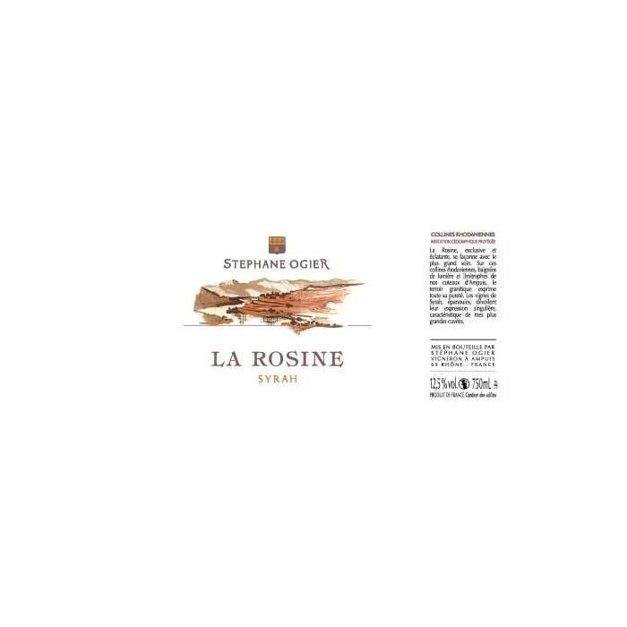 la rosine syrah de Stephane Ogier 2015 mathusalem