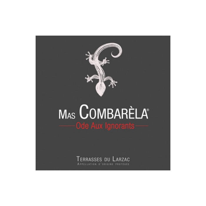 Mas Combarèla Terrasses du Larzac "Ode aux Ignorants" rouge 2018 etiquette
