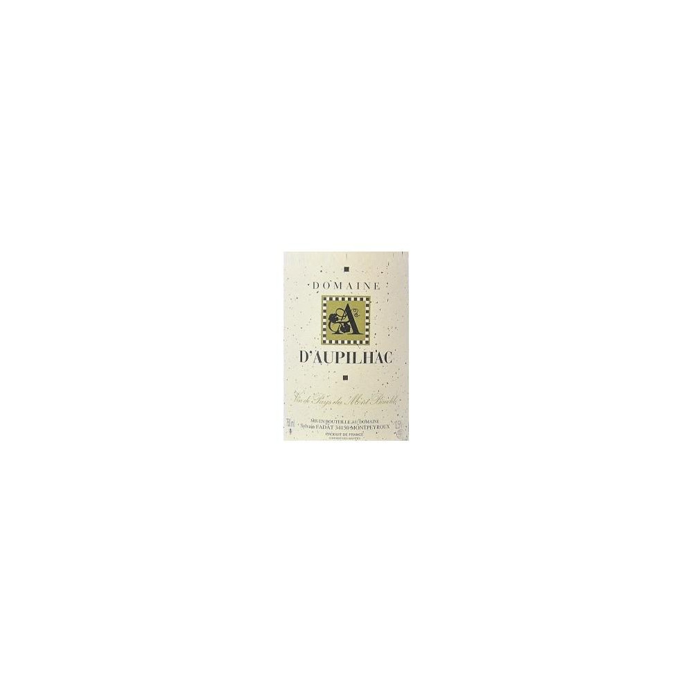 Domaine d'Aupilhac blanc 2016 etiquette Domaine d'Aupilhac blanc 2016 etiquette