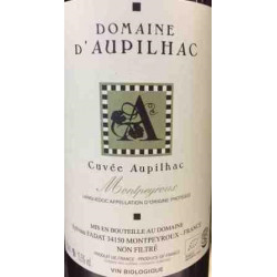 Domaine d'Aupilhac Languedoc Montpeyroux rouge 2018 bouteille