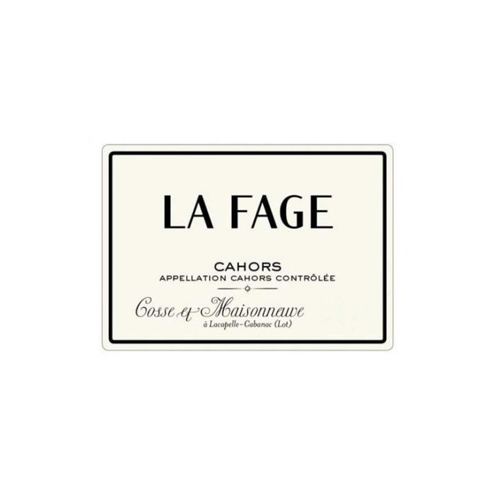 Domaine Cosse-Maisonneuve Cahors "La Fage" rouge 2015 etiquette