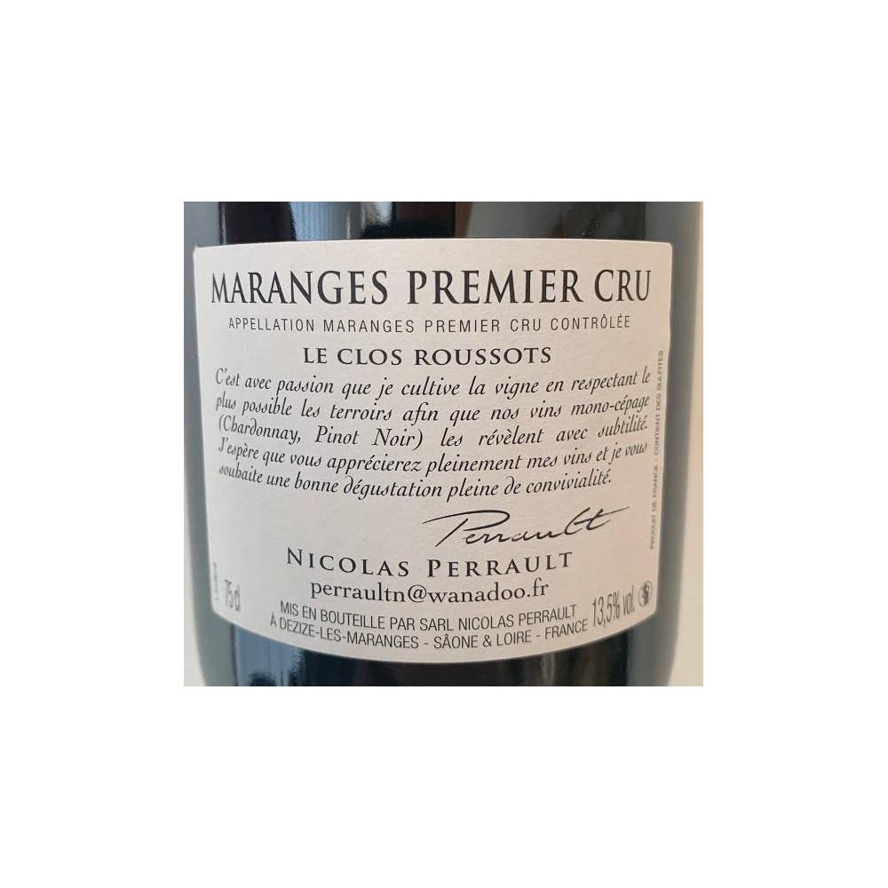 Domaine Nicolas Perrault Maranges 1er Cru "Clos Roussots" red 2017