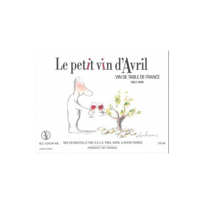 Clos des Papes Le Petit Vin d'Avril rouge etiquette