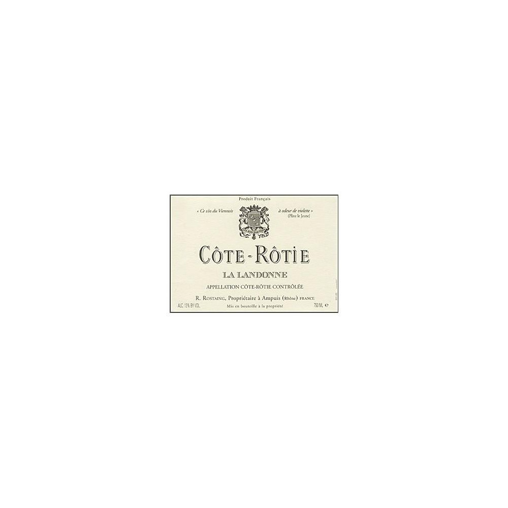 Rostaing Cote Rotie La Landonne 2016 etiquette
