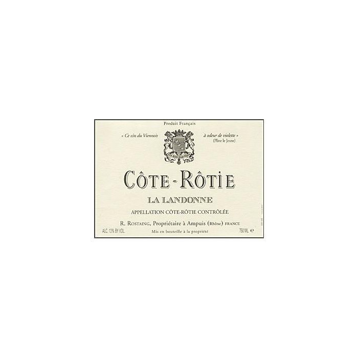 Rostaing Cote Rotie La Landonne 2016 etiquette