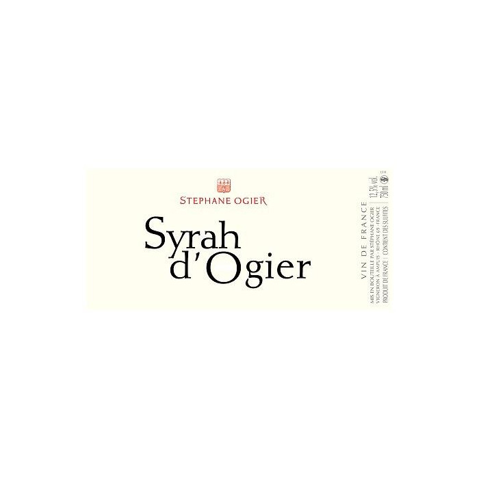 Stephane Ogier Syrah d'Ogier 2018 etiquette