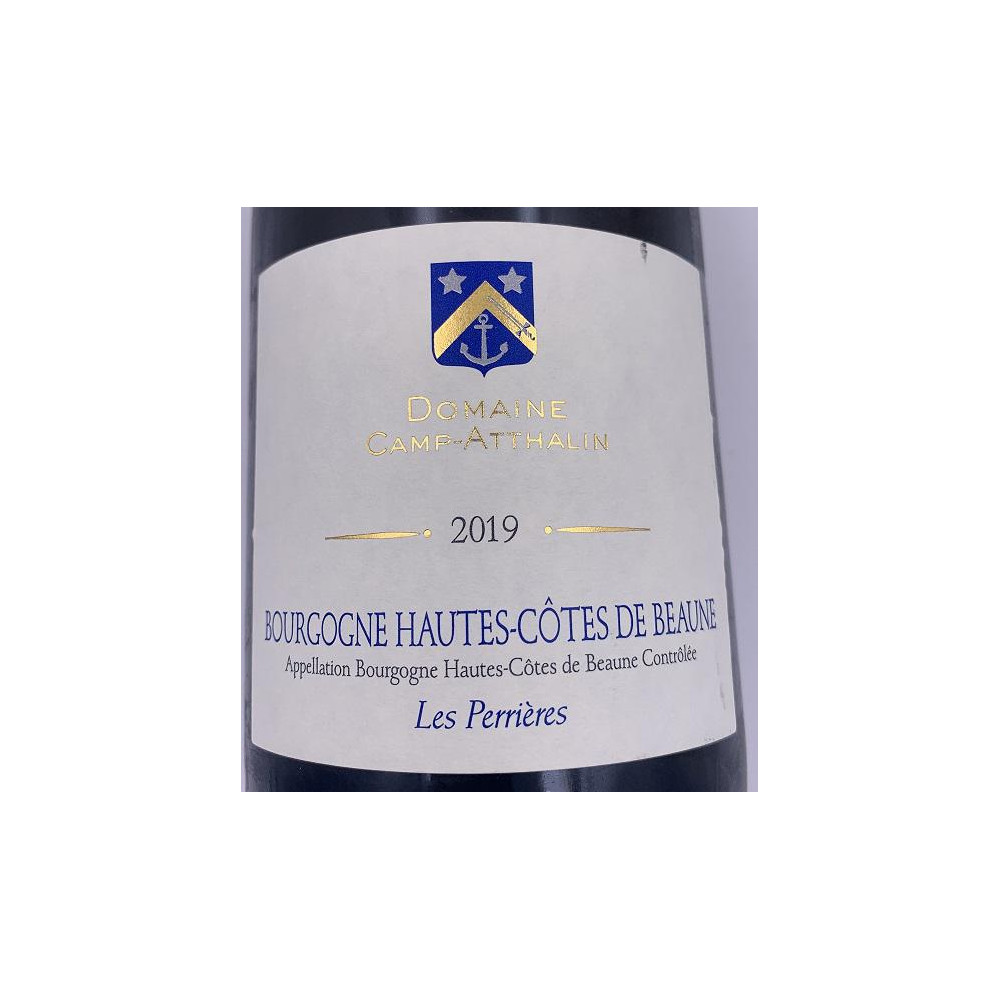 Domaine Camp-Atthalin Hautes Côtes de Beaune "Les Perrières" blanc sec 2019 etiquette