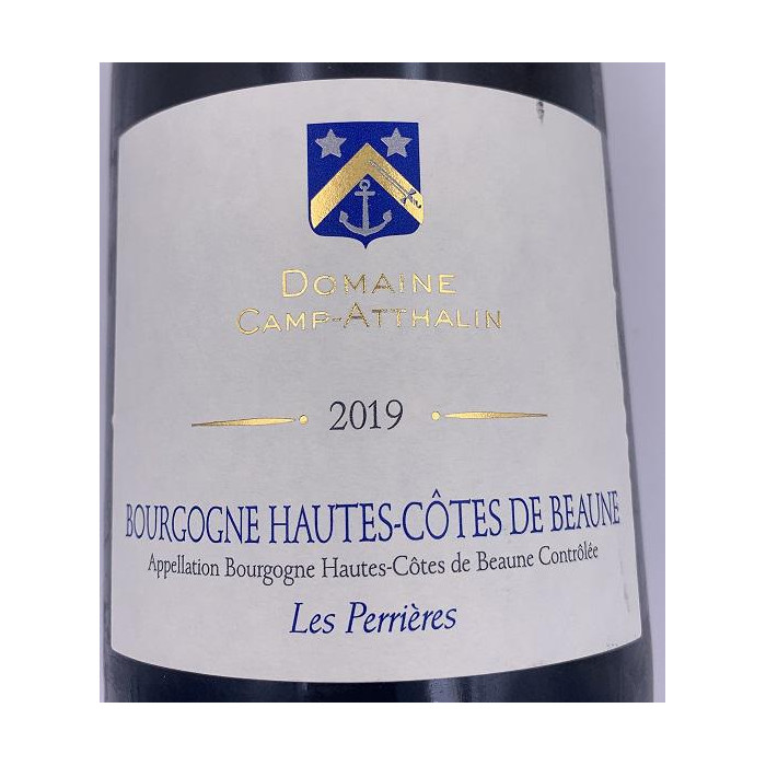 Domaine Camp-Atthalin Hautes Côtes de Beaune "Les Perrières" blanc sec 2019 etiquette