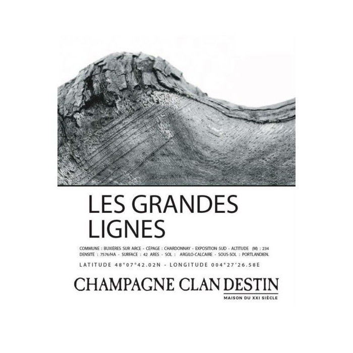 Champagne Clandestin Les Grandes Lignes Brut Nature 2018 etiquette