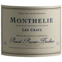 Domaine Prunier-Bonheur Monthelie "Les Crays" rouge 2019 bouteille