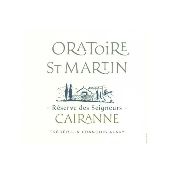 Domaine de l'Oratoire Saint-Martin "Réserve des Seigneurs" blanc 2020 etiquette