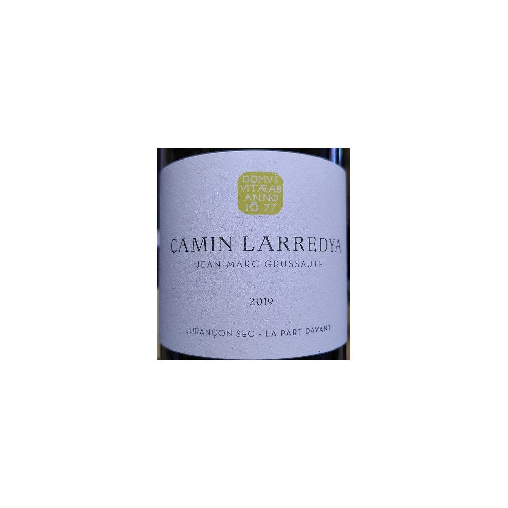 Domaine Camin Larredya Jurançon sec "La Part Davant" 2019 etiquette