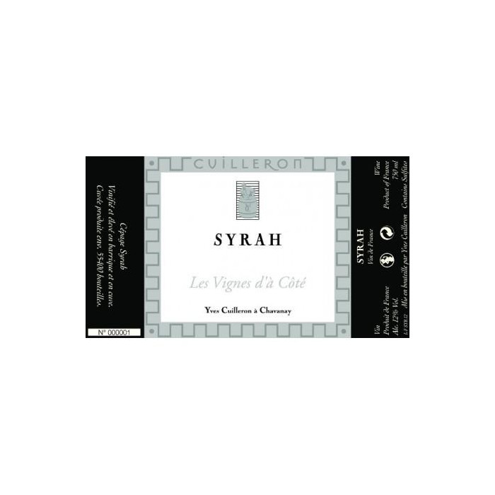 Domaine Yves Cuilleron "Les Vignes d'a Cote" Syrah 2019 etiquette
